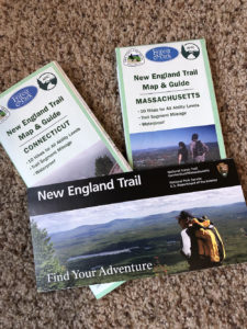 Three maps of the New England National Scenic Trail