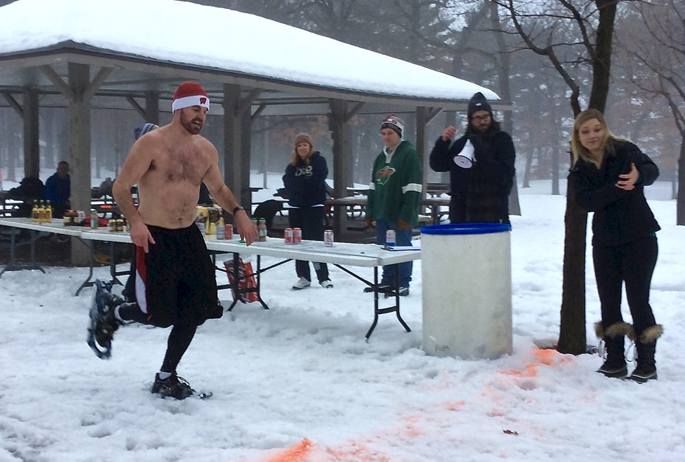 What It’s Like to Race a Snowshoe Beer Mile