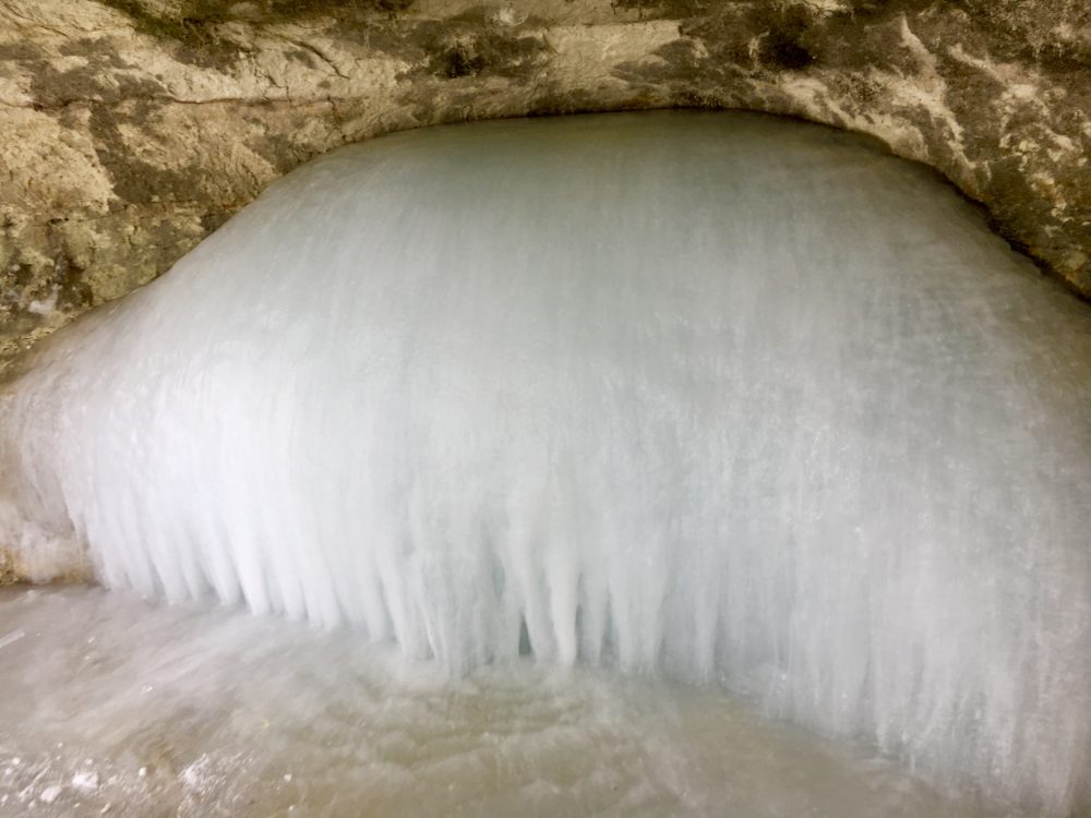 A fat ice cave formation in the Kickapoo Valley Reserve.