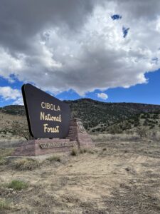 Sign for the Cibola National Forest